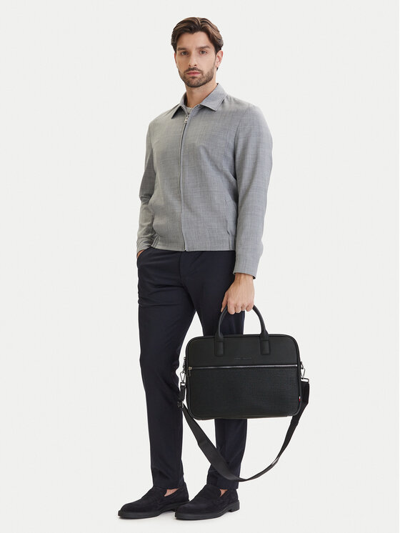 Tommy Hilfiger Torba za prenosnik Tommy Hilfiger Th Woven Computer Bag AM0AM14094 Črna