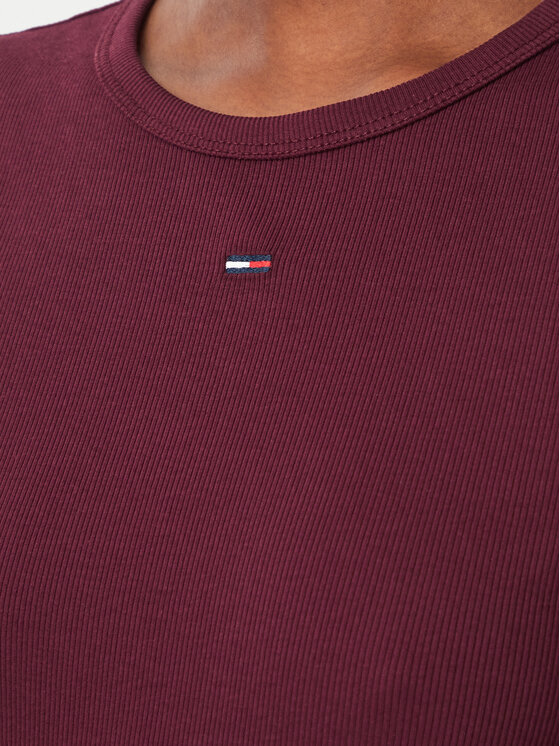 Tommy Jeans Tommy Jeans Camiseta EssentialDW0DW17383 Violeta Slim Fit