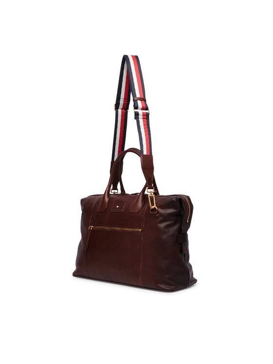 Tommy Hilfiger Víkendová taška Tommy Hilfiger Th Casual Leather Duffle AM0AM14745 Hnedá