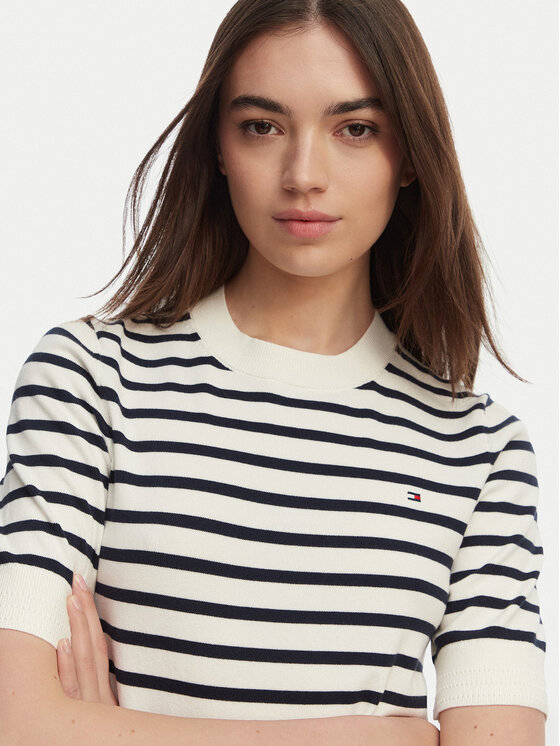 Tommy Hilfiger Tommy Hilfiger Maglione WW0WW49705 Bianco Slim Fit