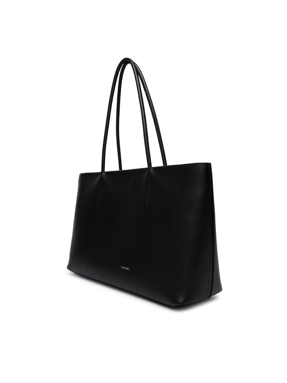 Calvin Klein Rankinė Calvin Klein Emblem Aop Perfor Lthr Tote LV04F3359G Juoda