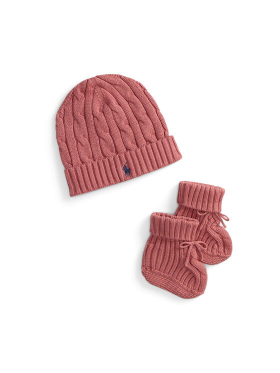 Polo Ralph Lauren Комплект шапка и чорапи Polo Ralph Lauren 320P01426507 Тъмнорозов