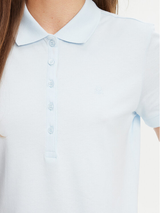 United Colors Of Benetton United Colors Of Benetton Polo 3TQJD300W Γαλάζιο Slim Fit