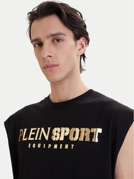 Plein Sport Plein Sport Майка PAEC MTK8319 STE001N Чорний Regular Fit
