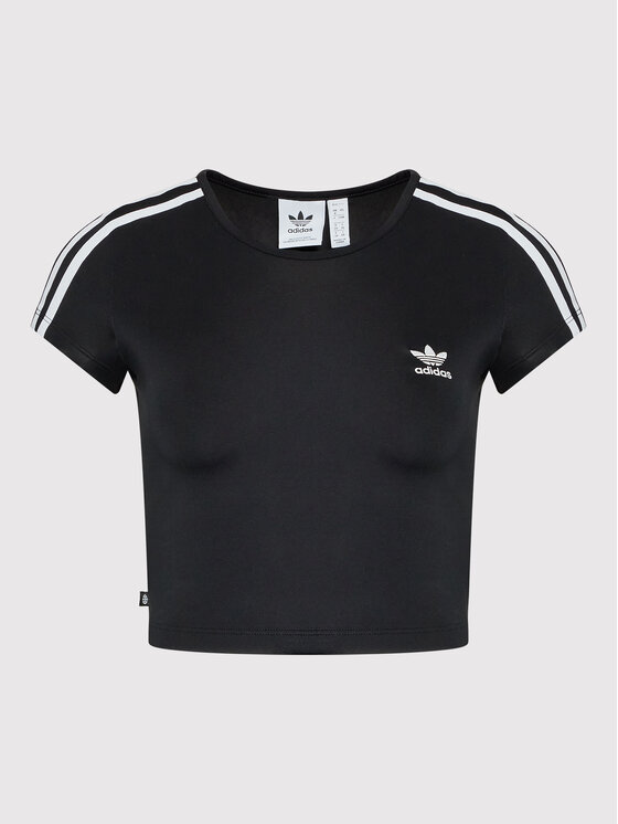 adidas adidas Футболка adicolor Classics 3-Stripes HM4710 Чорний Slim Fit