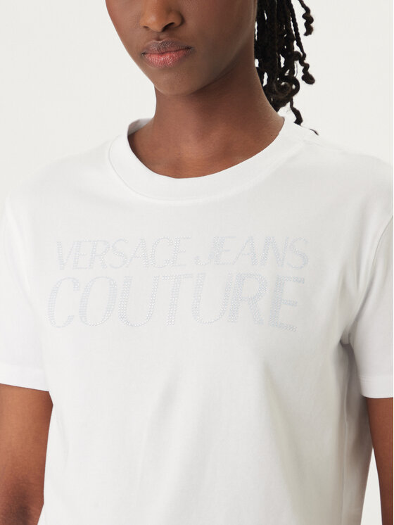 Versace Jeans Versace Jeans Camiseta 80HAHT09 Blanco Regular Fit