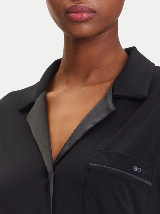 BOSS BOSS Camisa de pijama Sheen 50545588 Negro Relaxed Fit