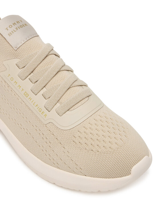 Tommy Hilfiger Sneakersy Tommy Hilfiger Th Knit Extralight Runner FW0FW09112 Beżowy