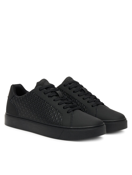 Calvin Klein Jeans Sneakersy Calvin Klein Jeans Classic Cupsole Laceup Aop YM0YM01431 Czarny