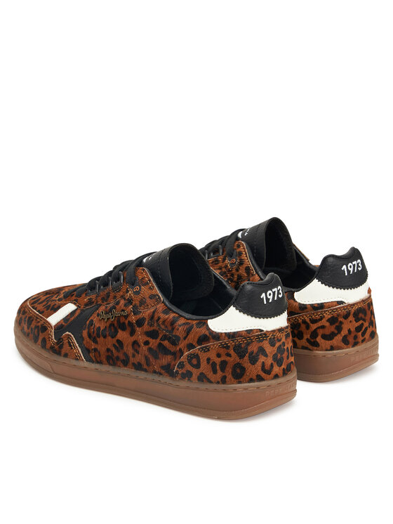 Pepe Jeans Sneakersy Pepe Jeans Ball Print W PLS000013 Brązowy