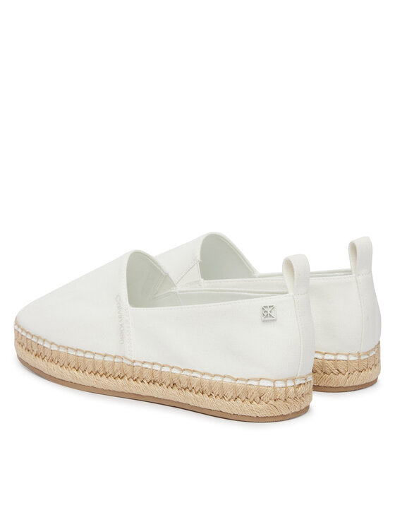 Calvin Klein Espadrilles Calvin Klein Oblique Espadrille Canvas HW0HW02931 Balts