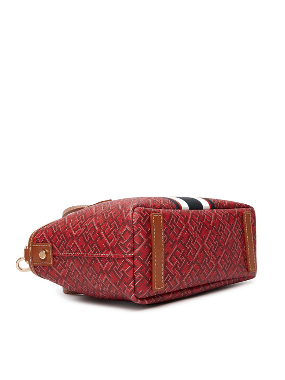 Tommy Hilfiger Bolso Tommy Hilfiger Th Monoplay Mini Tote Stripe Le AW0AW18389 Rojo