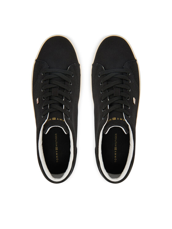 Tommy Hilfiger Teniszcipő Tommy Hilfiger Th Low Profile Vulc Canvas FW0FW09102 Fekete