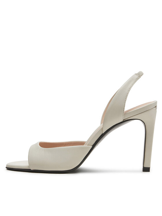 Calvin Klein Сандали Calvin Klein Heel D'Orsay Sandal 90 Lth HW0HW02124 Екрю