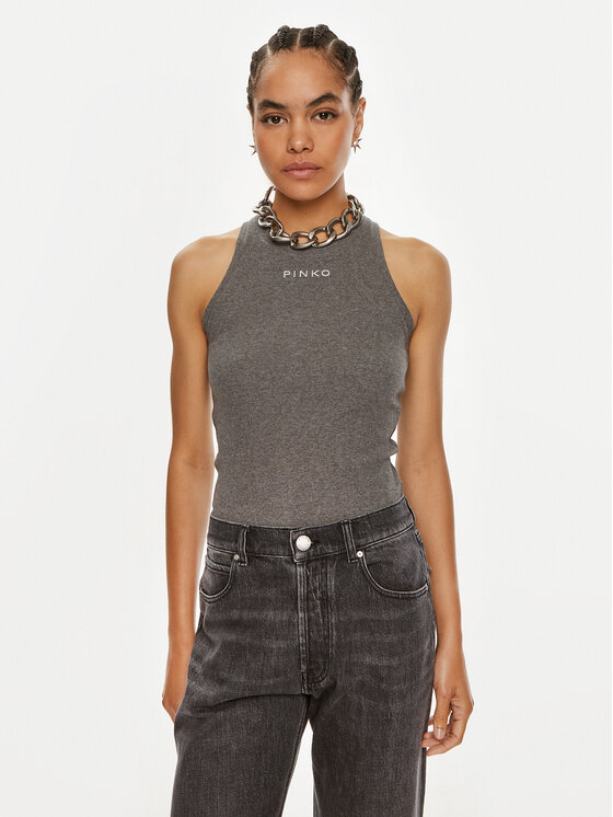 PINKO Pinko Топ Distinto 100822 A22X Сірий Regular Fit