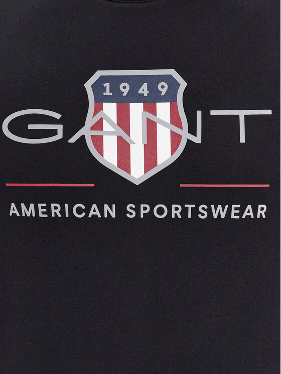 Gant Gant Majica Reg Archive Shield Ss 2003199 Črna Regular Fit