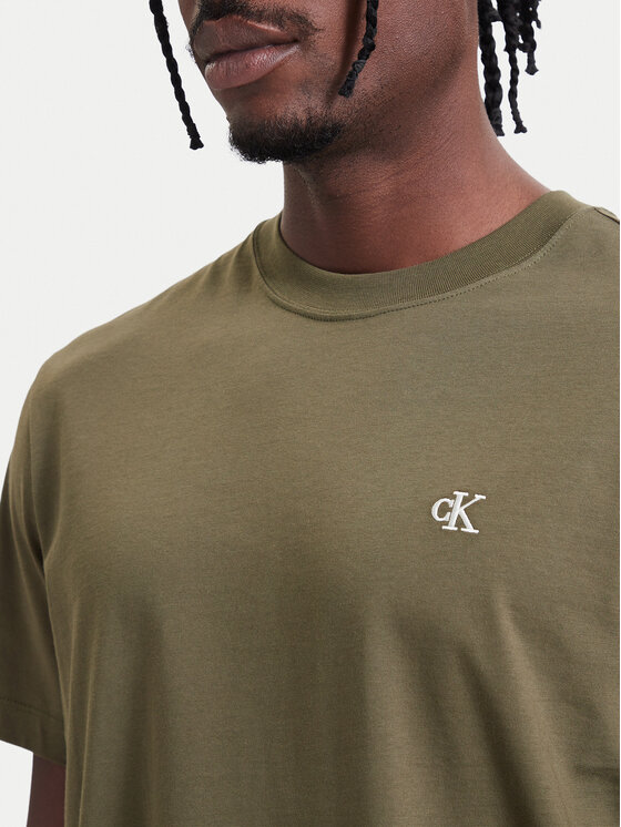 Calvin Klein Jeans Calvin Klein Jeans Camiseta Easy Monologo LV04RC275G Caqui Regular Fit
