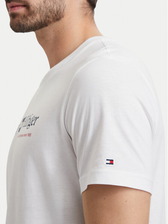Tommy Hilfiger Tommy Hilfiger Camiseta Brand Love MW0MW44875 Blanco Regular Fit
