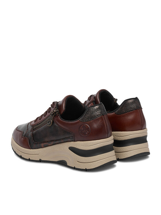 Rieker Sneakersy Rieker CEO-N9301-27 Tmavě hnědá