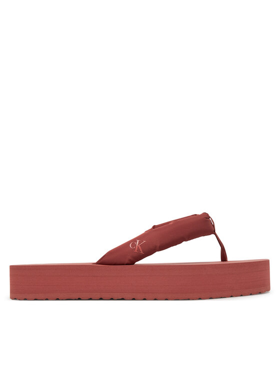 Calvin Klein Jeans Infradito Calvin Klein Jeans Beach Sandal Flatform Ttxr Satin YW0YW01723 Marrone