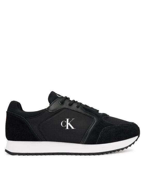 Calvin Klein Jeans Sneakersy Calvin Klein Jeans Runner Laceup Sock Mg Nylon Mix YW0YW01644 Černá
