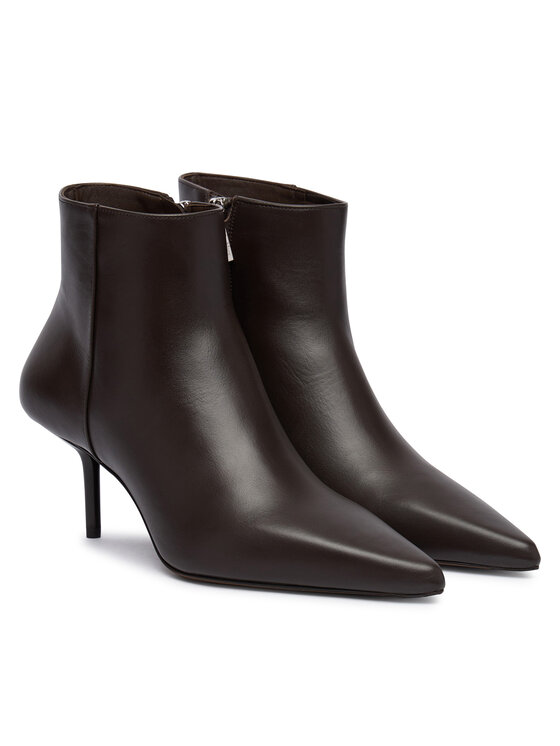 Max Mara Škornji Max Mara Mxalightbootie 2624796032600 Temno rjava