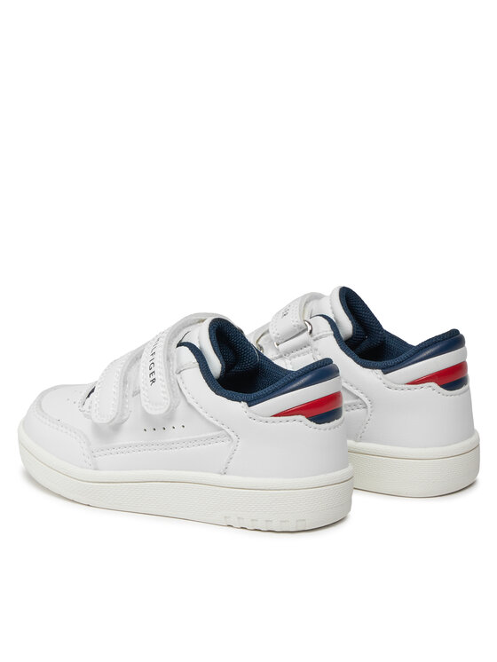 Tommy Hilfiger Tenisice Tommy Hilfiger Stripes Low Cut Velcro Sneaker T1X9-33339-1355 M Bijela