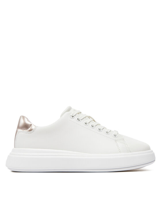 Calvin Klein Sneakersy Calvin Klein Cupsole Lace Up Leather HW0HW01987 Biały