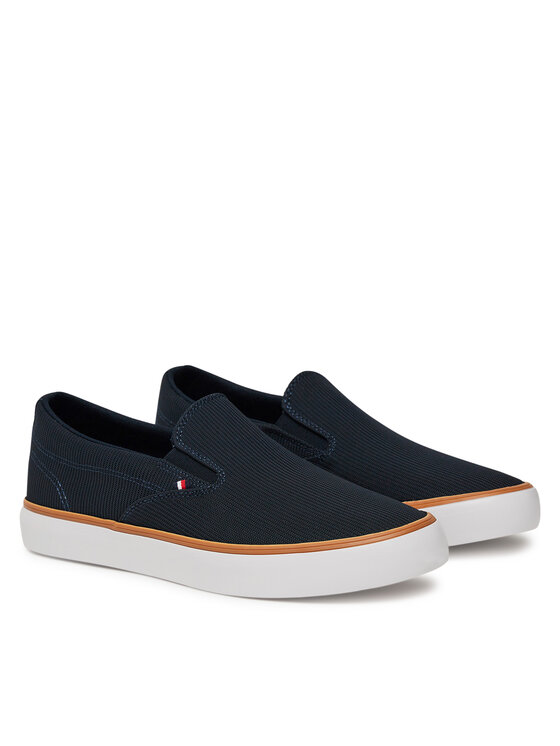 Tommy Hilfiger Гуменки Tommy Hilfiger Th Hi Vulc Core Low Ii Slipon FM0FM05514 Тъмносин