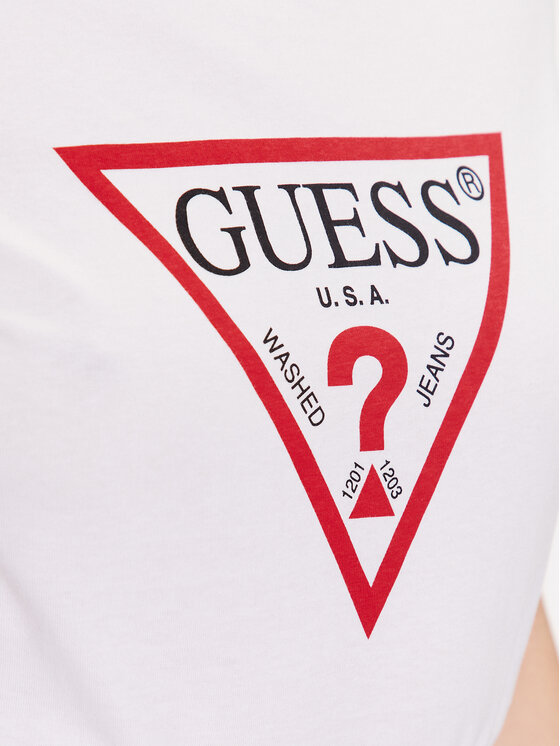 Guess Guess Футболка W1YI1B I3Z14 Білий Slim Fit