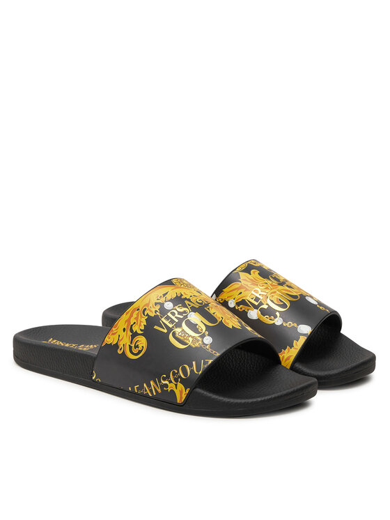Versace Jeans Couture Παντόφλες Versace Jeans Couture 77VA3SQ3 ZS834 Μαύρο