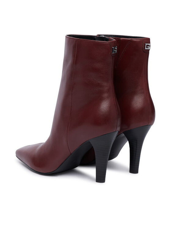 Guess Ботильйони Guess FLTRFF LEA10 Бордовий