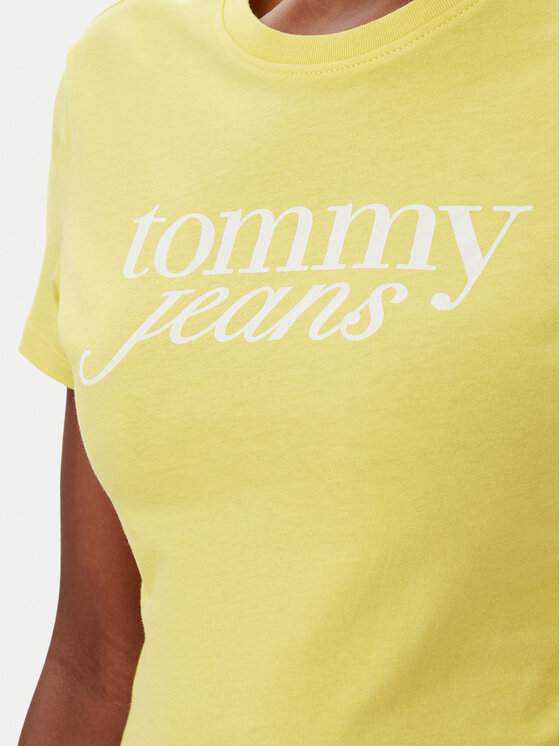 Tommy Jeans Tommy Jeans T-Shirt Essential DW0DW19447 Κίτρινο Slim Fit