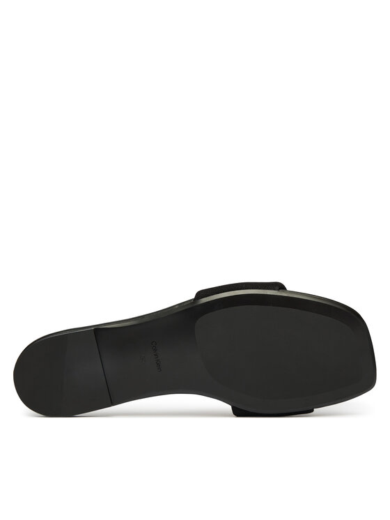 Calvin Klein Natikače Calvin Klein Square Flat Sndl Canvas Hw HW0HW03129 Crna