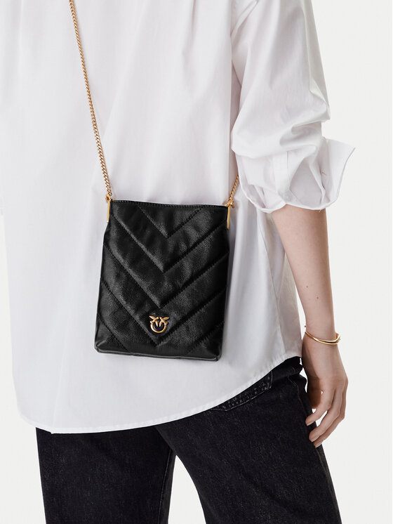 PINKO Дамска чанта PINKO Flat Satchel AI 25-26 PCPL 105352 A2W2 Черен