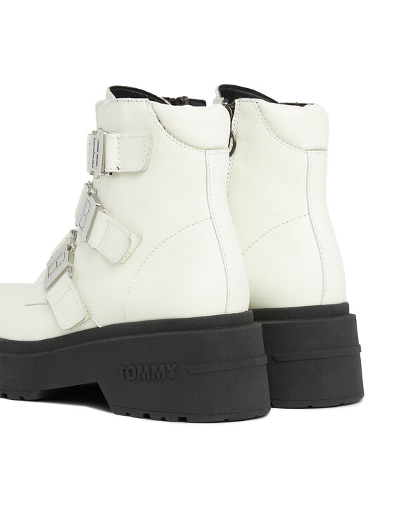Tommy Jeans Botine Tommy Jeans Tjw Chunky Boot Hardware EN0EN02443 Écru