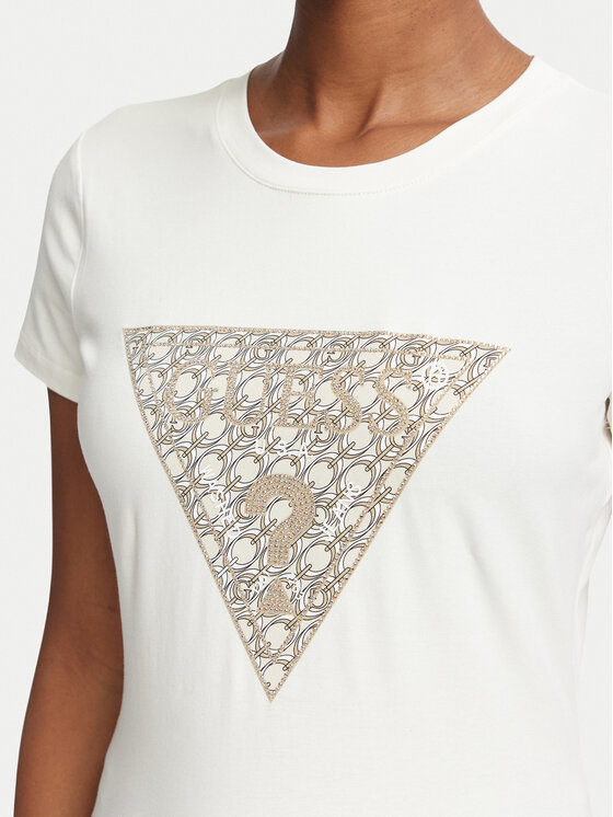 Guess Guess Camiseta W6BI61 K7948 Crema Regular Fit
