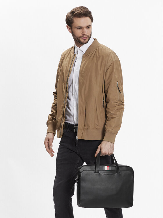 Tommy Hilfiger Laptoptáska Tommy Hilfiger Midtown Pu Computer Bag AM0AM09545 Fekete