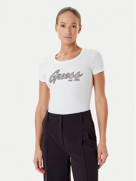 Guess Guess Camiseta W5YI16 J1314 Blanco Regular Fit