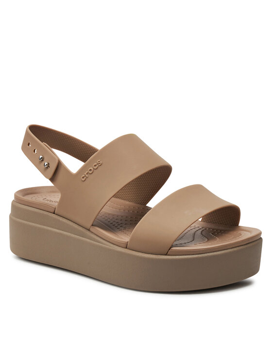 Crocs Босоніжки Crocs Brooklyn Low Wedge W 206453 Бежевий