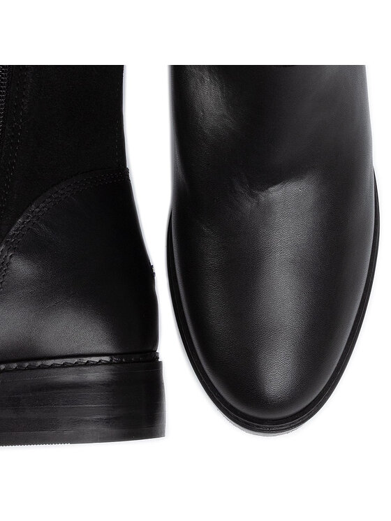 Tommy Hilfiger Cizme lungi riding Tommy Hilfiger Essential Suede Longboot FW0FW04322 Negru