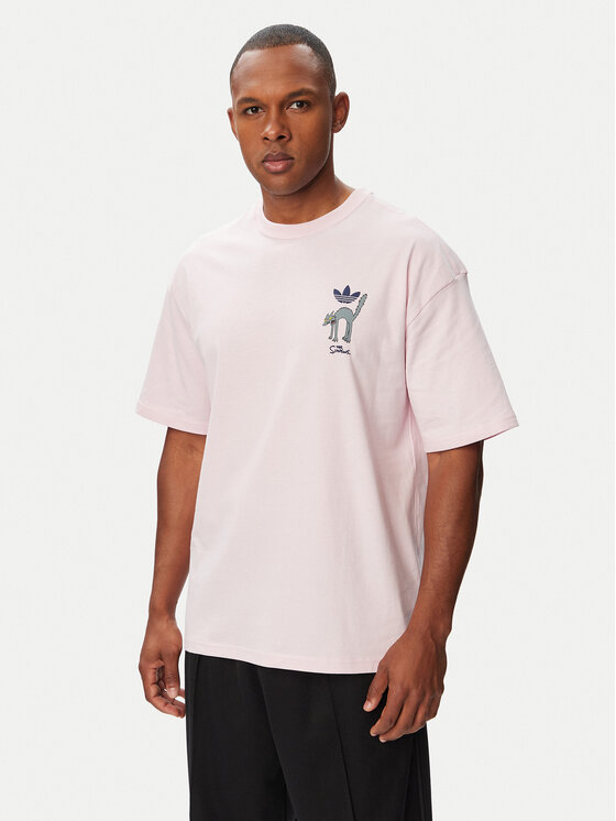 adidas adidas Camiseta Snowball Graphic LG5064 Rosa claro Oversize