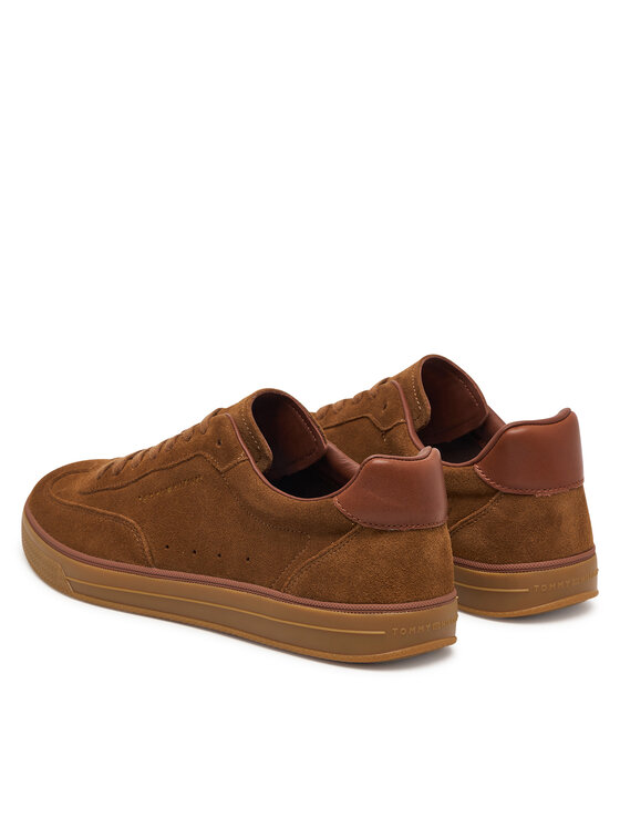 Tommy Hilfiger Superge Tommy Hilfiger Th Lo Lux Suede Sneaker FM0FM05997 Rjava