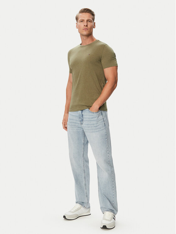 Tommy Jeans Tommy Jeans Camiseta Jasper DM0DM20363 Verde Slim Fit