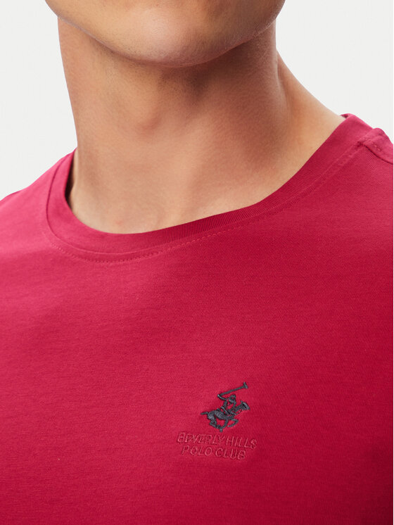 Beverly Hills Polo Club Beverly Hills Polo Club Camiseta P-SS26M-TS41740 Guinda/burdeos Regular Fit
