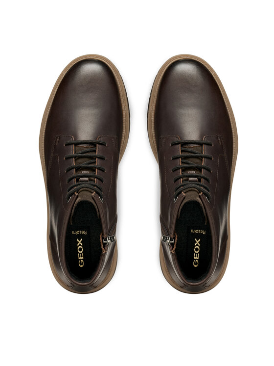 Geox Šnurovacia obuv Geox U Pove U56M7B 000FF C6006 Hnedá