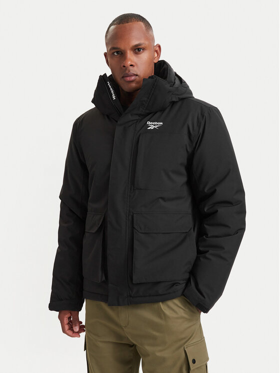 Reebok Reebok Žieminė striukė RCC00078 Juoda Regular Fit
