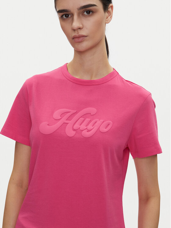 HUGO HUGO Футболка Damacia_4 50539101 Рожевий Regular Fit