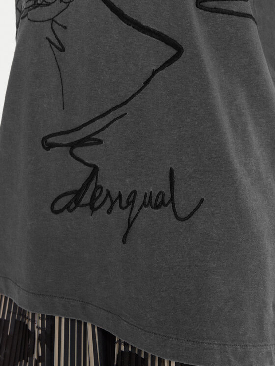 Desigual Desigual Camiseta Budapest 25WWTK47 Gris Regular Fit