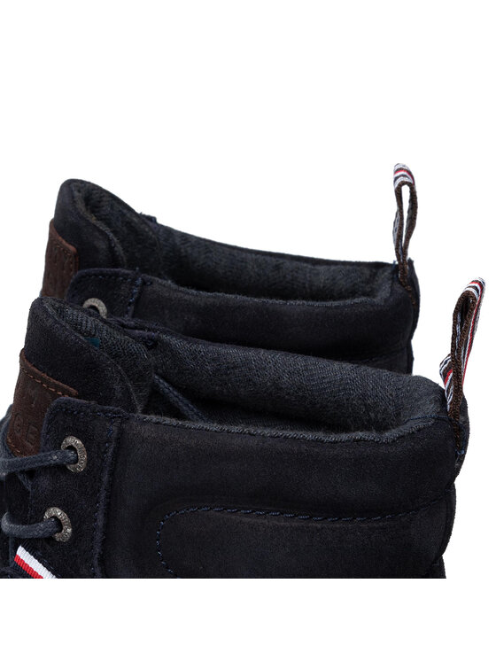 Tommy Hilfiger Stivali Tommy Hilfiger Elevated Padded Suede Boot FM0FM03778 Blu scuro